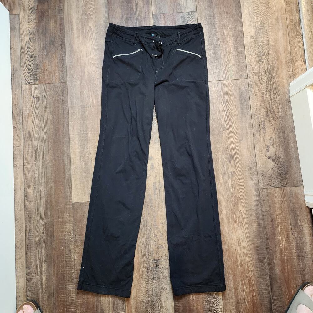 Kuhl Pants Womens 10 Black Outdoors Athleisure / Yoga Running Hiking Logo
